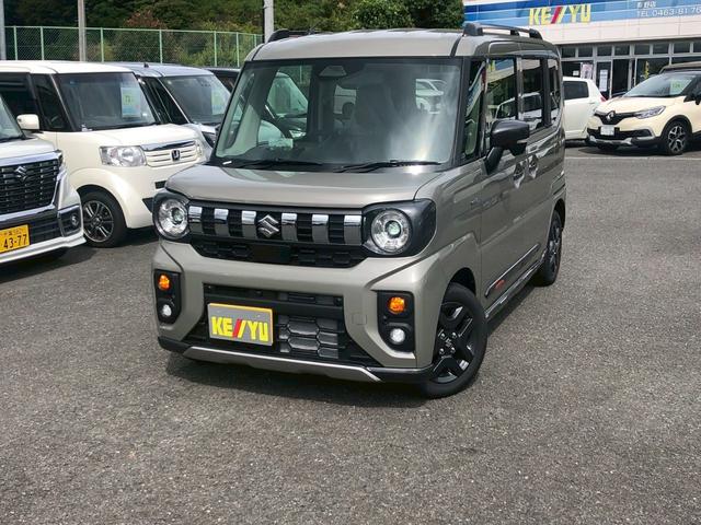 スペーシアギア ハイブリッドＸＺ　ターボ　届出済未使用車　全方位カメラ　純正９型ナビ　フルセグＴＶ　衝突軽減ブレーキ　レーンキープ　レーダークルーズ　ハンドル＆シートヒーター　後席サーキュレーター　両側自動スライド　コーナーセンサー　ウインカー付き電格ミラー　ルーフレール（12枚目）