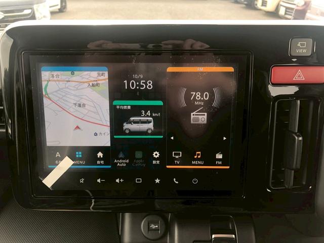 スペーシアギア ハイブリッドＸＺ　ターボ　届出済未使用車　全方位カメラ　純正９型ナビ　フルセグＴＶ　衝突軽減ブレーキ　レーンキープ　レーダークルーズ　ハンドル＆シートヒーター　後席サーキュレーター　両側自動スライド　コーナーセンサー　ウインカー付き電格ミラー　ルーフレール（24枚目）