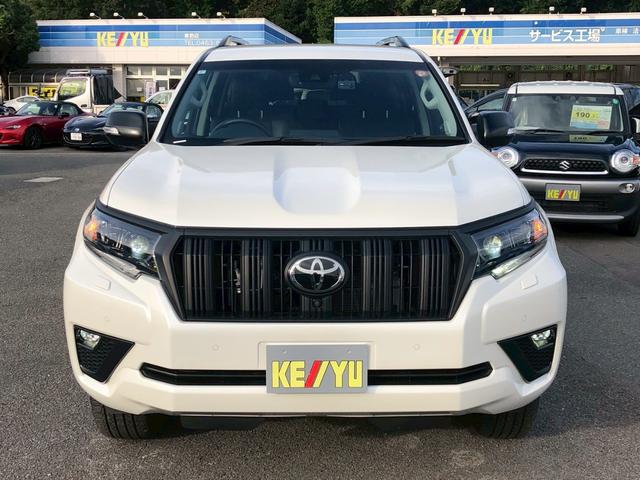 ランドクルーザープラド TX Lパッケージ マットブラックエディション 禁煙車 ワンオーナー 純正OP9型ナビ ブルートゥース バックカメラ ドラレコ前後 ETC シートヒーターエアコン オートハビーム コーナーセンサー LED フォグ 車線逸脱警告 ルーフレール TRC(6枚目)