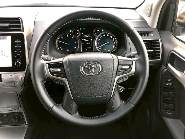 ランドクルーザープラド TX Lパッケージ マットブラックエディション 禁煙車 ワンオーナー 純正OP9型ナビ ブルートゥース バックカメラ ドラレコ前後 ETC シートヒーターエアコン オートハビーム コーナーセンサー LED フォグ 車線逸脱警告 ルーフレール TRC(13枚目)