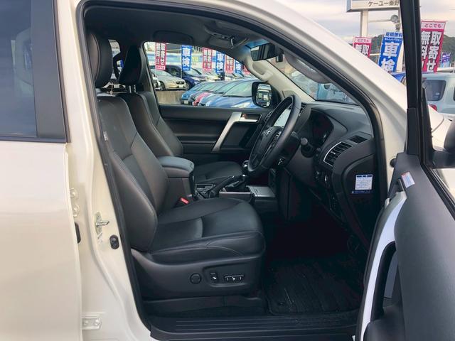 ランドクルーザープラド TX Lパッケージ マットブラックエディション 禁煙車 ワンオーナー 純正OP9型ナビ ブルートゥース バックカメラ ドラレコ前後 ETC シートヒーターエアコン オートハビーム コーナーセンサー LED フォグ 車線逸脱警告 ルーフレール TRC(15枚目)