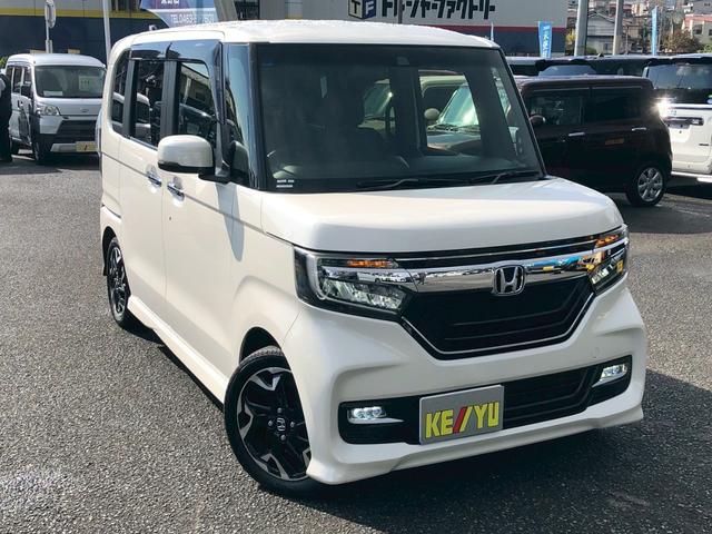 N-BOXカスタム G・EXターボホンダセンシング 純正OP8型ナビ ブルートゥース バックカメラ ETC レーダークルコン パドルシフト リア両側電動スライドドア 後席サンシェード 車線逸脱警告 スマートキー オートライト LED フォグランプ PS(7枚目)