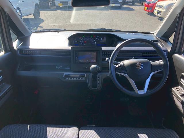 ワゴンR ハイブリッドFZ 禁煙車 社外6型ナビ ブルートゥース バックカメラ エンジンスターター シートヒーター スマートキー オートライト バニティミラー 電格ミラー LED バイザー ドリンクホルダー 革ステ ステリモ(5枚目)