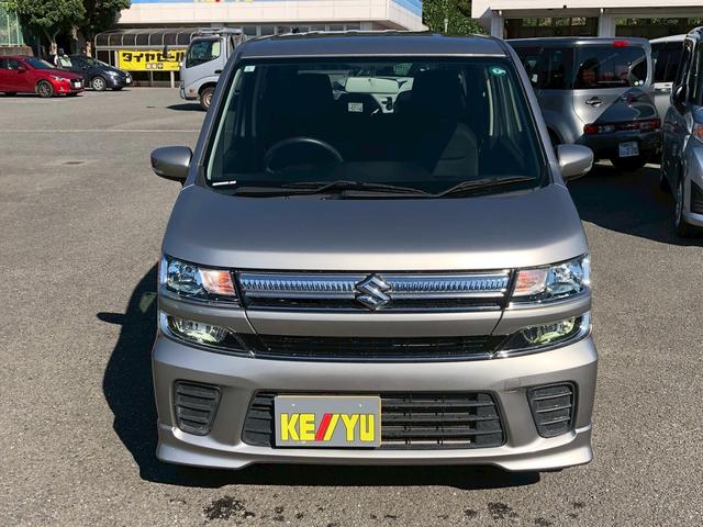 ワゴンR ハイブリッドFZ 禁煙車 社外6型ナビ ブルートゥース バックカメラ エンジンスターター シートヒーター スマートキー オートライト バニティミラー 電格ミラー LED バイザー ドリンクホルダー 革ステ ステリモ(6枚目)