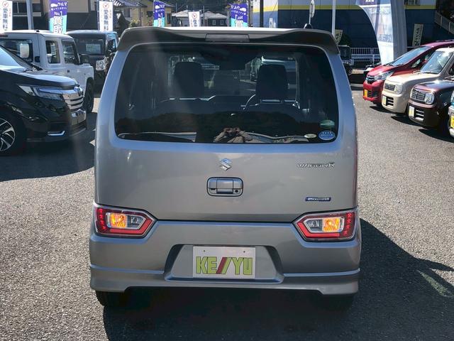 ワゴンR ハイブリッドFZ 禁煙車 社外6型ナビ ブルートゥース バックカメラ エンジンスターター シートヒーター スマートキー オートライト バニティミラー 電格ミラー LED バイザー ドリンクホルダー 革ステ ステリモ(9枚目)