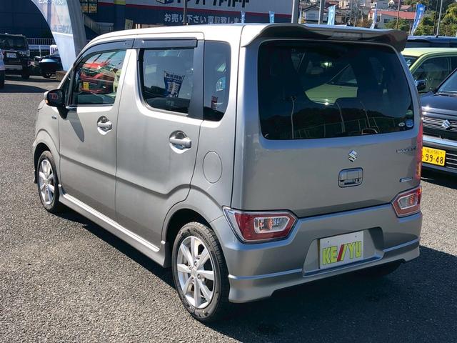 ワゴンR ハイブリッドFZ 禁煙車 社外6型ナビ ブルートゥース バックカメラ エンジンスターター シートヒーター スマートキー オートライト バニティミラー 電格ミラー LED バイザー ドリンクホルダー 革ステ ステリモ(10枚目)