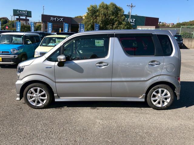 ワゴンR ハイブリッドFZ 禁煙車 社外6型ナビ ブルートゥース バックカメラ エンジンスターター シートヒーター スマートキー オートライト バニティミラー 電格ミラー LED バイザー ドリンクホルダー 革ステ ステリモ(11枚目)