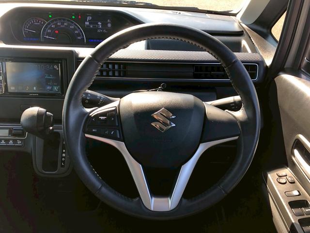 ワゴンR ハイブリッドFZ 禁煙車 社外6型ナビ ブルートゥース バックカメラ エンジンスターター シートヒーター スマートキー オートライト バニティミラー 電格ミラー LED バイザー ドリンクホルダー 革ステ ステリモ(13枚目)