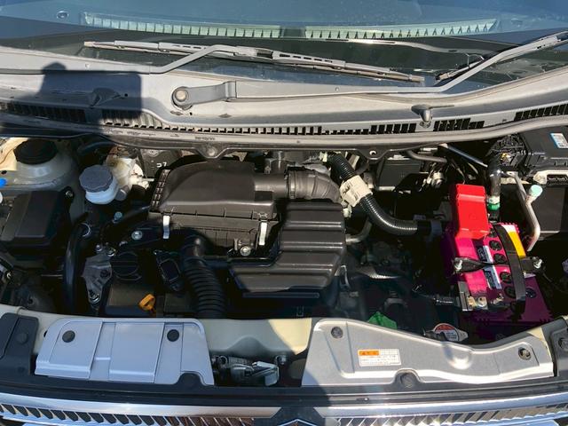 ワゴンR ハイブリッドFZ 禁煙車 社外6型ナビ ブルートゥース バックカメラ エンジンスターター シートヒーター スマートキー オートライト バニティミラー 電格ミラー LED バイザー ドリンクホルダー 革ステ ステリモ(46枚目)