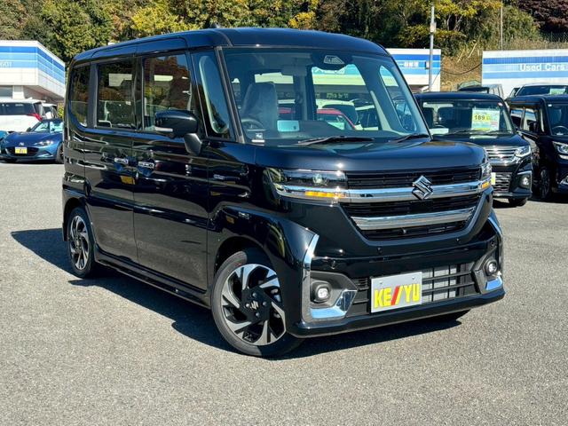 スペーシアカスタム ハイブリッドXSターボ 届出済未使用車 9型モニタ- ブル-トゥ-ス シ-ト&ハンドルヒ-タ- サ-キュレ-タ- レ-ダ-クル-ズ 2列目オットマン 両側自動スライドドア LEDオ-トライト フォグ 衝突軽減ブレ-キ(7枚目)