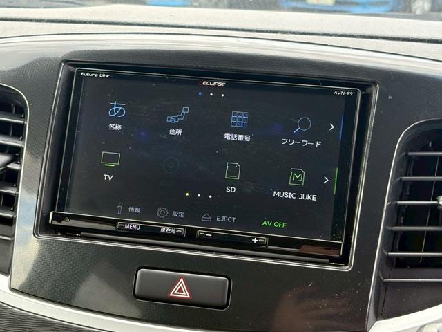 ワゴンＲ スティングレーＴ　ターボ　イクリプス７インチＳＤナビ　フルセグ　Ｂｌｕｅｔｏｏｔｈ　ＣＤ　ミュージックサーバー　ビルトインＥＴＣ　スマートキー　パドルシフト　オートエアコン　アイドリングストップ　純正アエロ（30枚目）