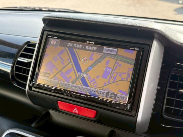 N-BOXカスタム G・Lパッケージ 禁煙 フル装備 スマートキー プッシュスタート 社外7インチナビ フルセグ CD DVD ミュージックサーバー USB Bluetooth バックカメラ 左パワースライドドア フリップダウンモニター(30枚目)