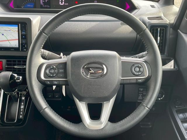 タント カスタムRS 禁煙/衝突被害軽減システム/コーナーセンサー/ ターボ/ヒーター付ハーフレザーシート/カロッツェリア7型ナビ/フルセグ/CD/DVD/Bluetooth/バックカメラ/LEDオートライト/純正アルミ/追従型クルコン/レーンアシスト/ETC/保証書(13枚目)