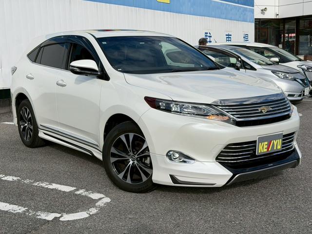 ハリアー プレミアム　スタイルモーヴ　禁煙／サンルーフ／　モデリスタエアロ／前後ドラレコ／アルパイン９型ナビ／バックカメラ／ＣＤ／ＤＶＤ／Ｂｌｕｅｔｏｏｔｈ／レーンアシスト／クルーズコントロール／ヒーター付ハーフレザーシート／電動リアゲート／純正アルミ（6枚目）