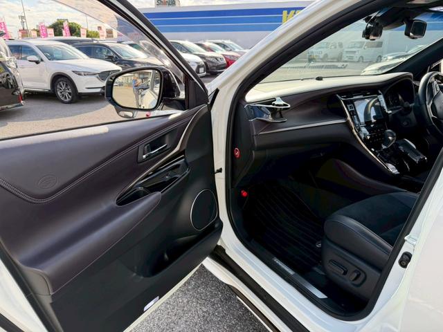 ハリアー プレミアム　スタイルモーヴ　禁煙／サンルーフ／　モデリスタエアロ／前後ドラレコ／アルパイン９型ナビ／バックカメラ／ＣＤ／ＤＶＤ／Ｂｌｕｅｔｏｏｔｈ／レーンアシスト／クルーズコントロール／ヒーター付ハーフレザーシート／電動リアゲート／純正アルミ（35枚目）