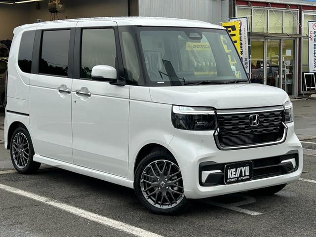 N-BOXカスタム ターボ/ホンダセンシング/届出済み未使用車/走行5KM/ 8インチホンダコネクトナビ/フルセグ/Bluetooth/バックカメラ/レーダークルコン/ブレーキホールド/両側PSD/ハーフレザーシート/シートヒーター/LEDヘッドライト/フォグ/純正15AW(6枚目)