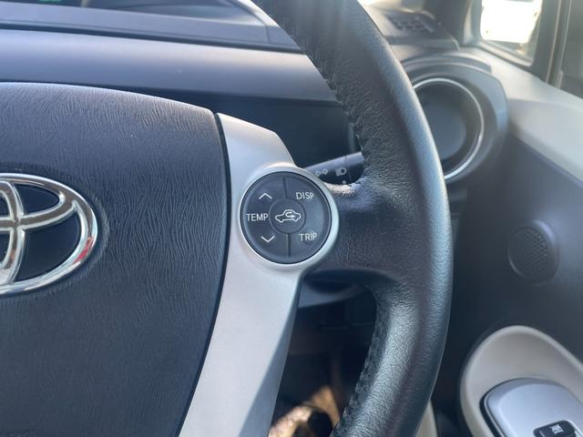 アクア Ｇ／八王子直仕入／走行７５１７３ｋｍ／ブレーキアシスト機能／　禁煙車／雹害車／ＥＢＤ機能付ＡＢＳ搭載／横滑り防止／ＣＤオーディオ／オートライト／盗難防止装置／プッシュスタート／革巻きステアリング／フロアマット／サイドバイザー／ヘッドライトレベライザー／スペアキー（24枚目）