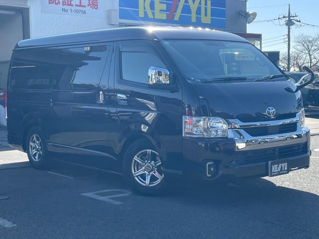 ハイエースバン スーパーGLダークプライムII/ワイドボディ/ミドルルーフ/ ベッドキット/ディーゼルターボ/八王子直仕入/走行40067KM/禁煙車/アルパインフローティングナビ&フリップダウンモニター/デジタルインナーミラー/両側PSD/フルセグ/BT/Bカメラ/ETC(6枚目)