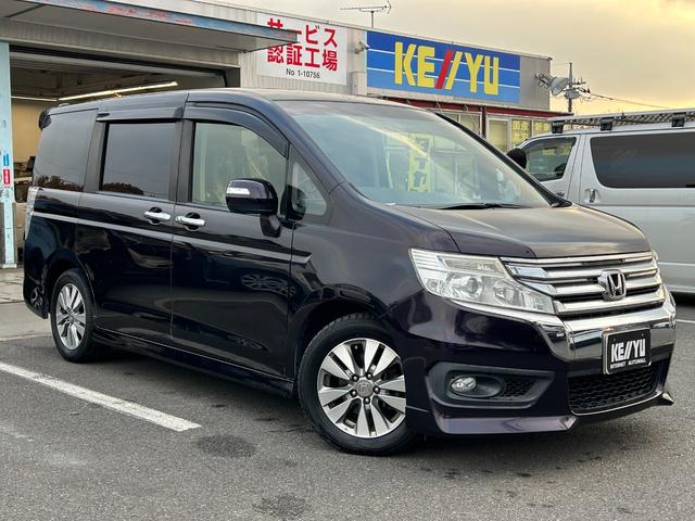 ステップワゴンスパーダ Ｚ／九州仕入れ／走行６４０１７ｋｍ／ホンダ純正メモリーナビ／　両側ＰＳＤ／バックカメラ／ビルトインＥＴＣ／フルセグ／ＣＤ／ＤＶＤ／オートクルーズコントロール／パドルシフト／ＨＩＤヘッドライト／フォグ／横滑り防止／盗難防止／フロアマット／サイドバイザー／スペアキー（4枚目）