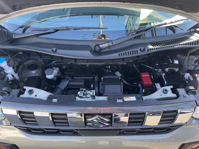 スペーシアギア ハイブリッドＸＺ　ターボ／届出済み未使用車／ルーフレール／　４ＷＤ／ＤＣＢＳＩＩ／全車速追従機能・停止保持機能付ＡＣＣ／全方位モニター付メモリーナビ／フルセグ／ＢＴ／両側ＰＳＤ／スリムサーキュレーター／シートヒーター＆リヤヒーターダクト／電動パーキングブレーキ（34枚目）