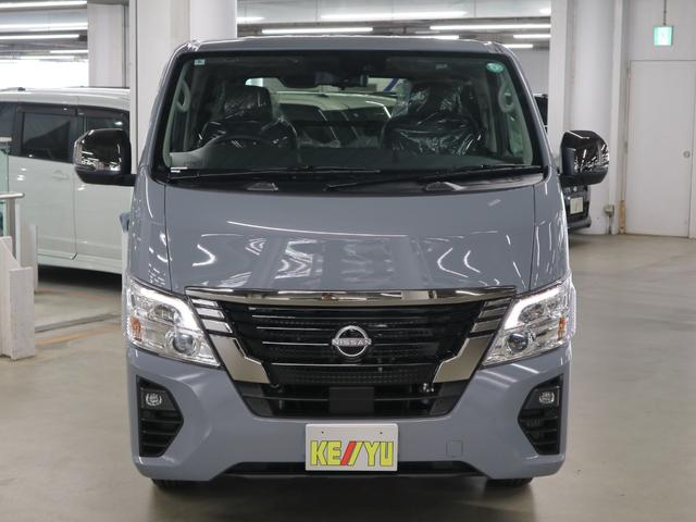 キャラバン ロンググランドプレミアムＧＸ　インテリミラー　アラウンドビュー　衝突軽減ブレーキ　車線逸脱警報　ハイビームアシスト　両側スライドドア　インテリキー　電動格納ドアミラー　オートエアコン　フロント・バックソナー　ＬＥＤランプ　保証書有（6枚目）