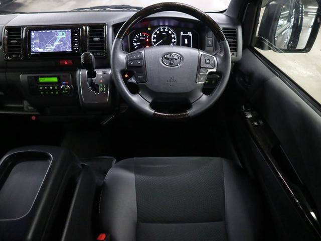 ハイエースバン スーパーGL ダークプライムII ディーゼルターボ レンタカーアップ パノラミックビュー セーフティセンス ETC 両側パワースライド ストラーダナビ CD・DVD BTオーディオ フルセグ スマートキー AC100V パーキングセンサー LEDランプ(11枚目)