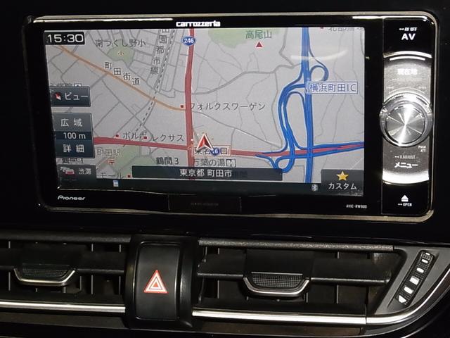 C-HR G-T 4WD ターボ セーフティセンス BSM シートヒーター ハーフレザーシート カロッツェリアナビ バックカメラ BTオーディオ フルセグTV CD・DVD ETC LEDライト 純正18AW スマートキー 記録簿有(30枚目)