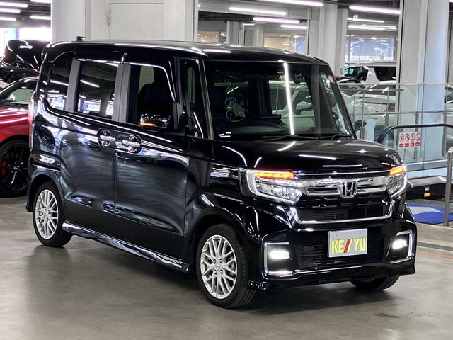 N-BOXカスタム Lターボ ホンダセンシング 純正9インチナビ シートヒーター 両側電動スライドドア バックカメラ BTオーディオ フルセグTV CD・DVD ETC パドルシフト ソナー 後席テーブル&サンシェード LEDライト 純正15AW(5枚目)