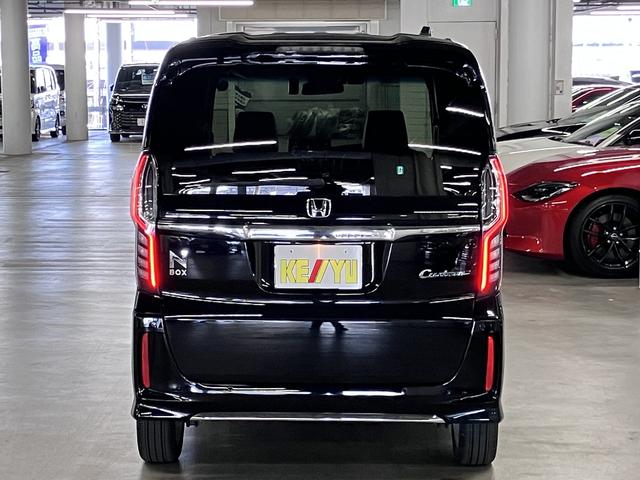 N-BOXカスタム Lターボ ホンダセンシング 純正9インチナビ シートヒーター 両側電動スライドドア バックカメラ BTオーディオ フルセグTV CD・DVD ETC パドルシフト ソナー 後席テーブル&サンシェード LEDライト 純正15AW(7枚目)