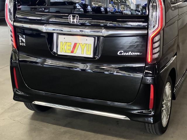 N-BOXカスタム Lターボ ホンダセンシング 純正9インチナビ シートヒーター 両側電動スライドドア バックカメラ BTオーディオ フルセグTV CD・DVD ETC パドルシフト ソナー 後席テーブル&サンシェード LEDライト 純正15AW(51枚目)