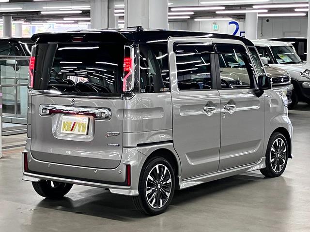 スペーシアカスタム ハイブリッドXSターボ HUD デュアルカメラブレーキサポート 車線逸脱警報 アダプティブクルーズ パドルシフト リアパーキングセンサー カロッツェリア8型ナビ 両側電動スライド シートヒーター バックカメラ BTオーディオ(3枚目)