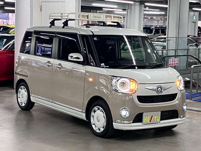 ムーヴキャンバス Gブラックインテリアリミテッド SAIII 寒冷地仕様 ルーフキャリア パノラマモニター スマートアシストIII ETC シートヒーター 両側パワースライド 純正ナビ BTオーディオ フルセグTV スマートキー 置きラクボックス LEDランプ(5枚目)