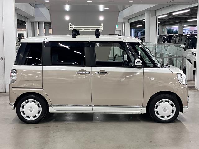 ムーヴキャンバス Gブラックインテリアリミテッド SAIII 寒冷地仕様 ルーフキャリア パノラマモニター スマートアシストIII ETC シートヒーター 両側パワースライド 純正ナビ BTオーディオ フルセグTV スマートキー 置きラクボックス LEDランプ(9枚目)