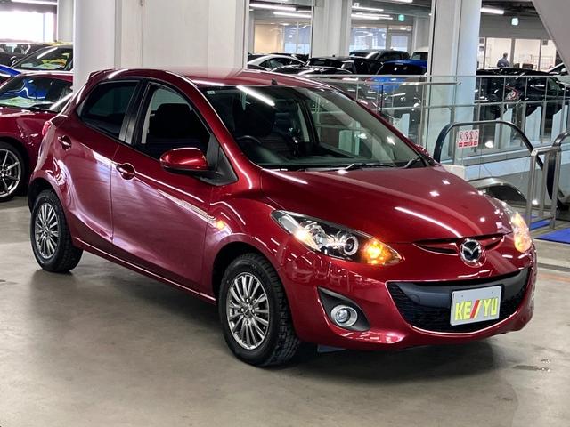 デミオ 13C-V スマートエディションII スマートHIDパッケージ イクリプスナビ ETC TV CD再生 ディスチャージヘッドランプ フォグランプ アドバンストキー スペアキー・取扱説明書 スタッドレスタイヤ&14インチAW 電動格納ミラー(4枚目)