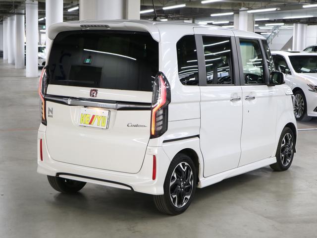 N-BOXカスタム G・Lターボホンダセンシング ワンオーナー 純正8インチナビ 両側パワースライド バックカメラ BTオーディオ フルセグ CD・DVD USB ETC パドルシフト 誤発進抑制機能 アダプティブクルーズ レーンキープ LEDライト 純正15AW(3枚目)
