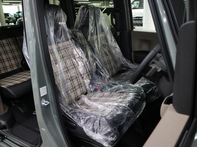 N-BOXジョイ ターボ 届け出済み未使用車 ホンダセンシング 誤発進抑制機能 純正8インチナビ 専用チェック柄撥水シート シートヒーター 両側電動スライド バックカメラ BTオーディオ フルセグTV USB端子 パドルシフト パーキングセンサー LEDライト オートリトラミラー(13枚目)