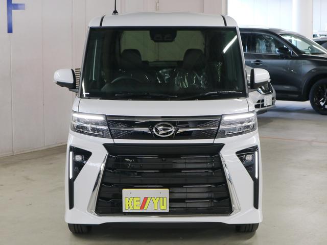 タント カスタムＲＳリミテッド　届出済未使用車　スマートアシスト　パノラマモニター　新品ナビ付　ＥＴＣ　シートヒーター　両側電動スライド　誤発進抑制機能　全車速追従クルコン　車線逸脱警報　コーナーセンサー　後席テーブル＆サンシェード　アダプティブＬＥＤ　純正１５ＡＷ（6枚目）