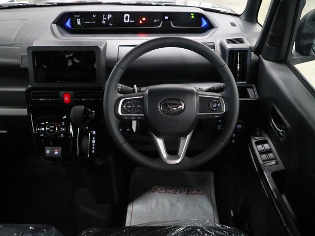 タント カスタムＲＳリミテッド　届出済未使用車　スマートアシスト　パノラマモニター　新品ナビ付　ＥＴＣ　シートヒーター　両側電動スライド　誤発進抑制機能　全車速追従クルコン　車線逸脱警報　コーナーセンサー　後席テーブル＆サンシェード　アダプティブＬＥＤ　純正１５ＡＷ（11枚目）