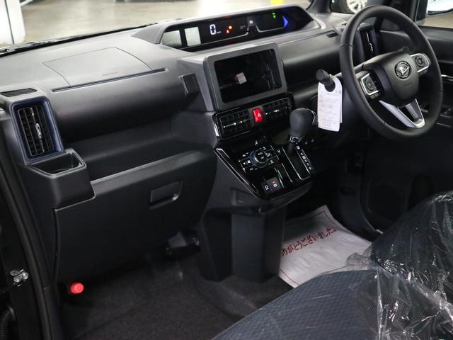 タント カスタムＲＳリミテッド　届出済未使用車　スマートアシスト　パノラマモニター　新品ナビ付　ＥＴＣ　シートヒーター　両側電動スライド　誤発進抑制機能　全車速追従クルコン　車線逸脱警報　コーナーセンサー　後席テーブル＆サンシェード　アダプティブＬＥＤ　純正１５ＡＷ（16枚目）