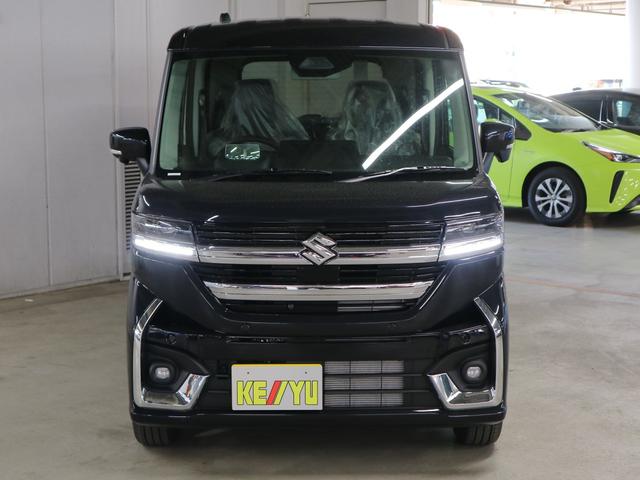 スペーシアカスタム ハイブリッドXSターボ 届出済未使用車 誤発進抑制機能 デュアルセンサーブレーキサポートII 全方位モニター付9インチナビ HUD シート&ステアヒーター 両側電動スライド パドルシフト オットマン サーキュレーター フルセグ BTオーディオ LEDライト(6枚目)