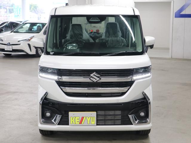 スペーシアカスタム ハイブリッドXSターボ 届出済未使用車 誤発進抑制機能 デュアルセンサーブレーキサポートII 全方位モニター付9インチナビ HUD シート&ステアヒーター 両側電動スライド パドルシフト オットマン サーキュレーター フルセグ BTオーディオ LEDライト(6枚目)