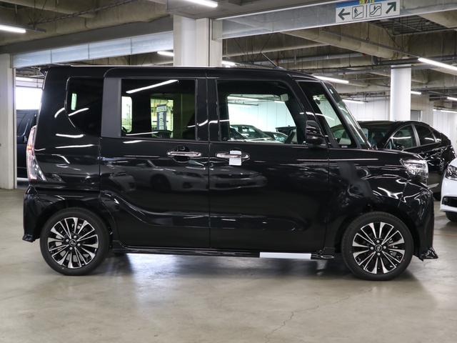 タント カスタムRSリミテッド 届出済未使用車 スマートアシスト パノラマモニター 新品ナビ付 ETC シートヒーター 両側電動スライド 誤発進抑制機能 全車速追従クルコン 車線逸脱警報 コーナーセンサー 後席テーブル&サンシェード アダプティブLED 純正15AW(9枚目)