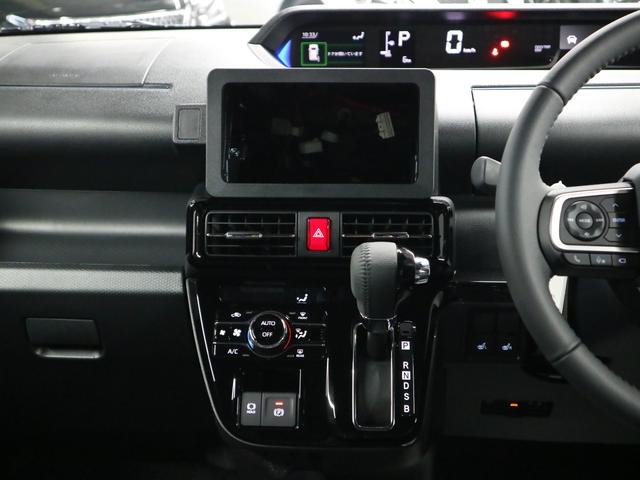 タント カスタムRSリミテッド 届出済未使用車 スマートアシスト パノラマモニター 新品ナビ付 ETC シートヒーター 両側電動スライド 誤発進抑制機能 全車速追従クルコン 車線逸脱警報 コーナーセンサー 後席テーブル&サンシェード アダプティブLED 純正15AW(22枚目)