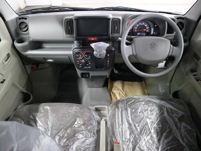 エブリイ PC 届出済未使用車 デュアルカメラブレーキサポート 誤発進抑制機能 車線逸脱警報 リヤパーキングセンサー シートヒーター 両側スライドドア オーバーヘッドシェルフ USB端子 電動格納ドアミラー パワーウインドウ LEDヘッドランプ ハイビームアシスト(4枚目)