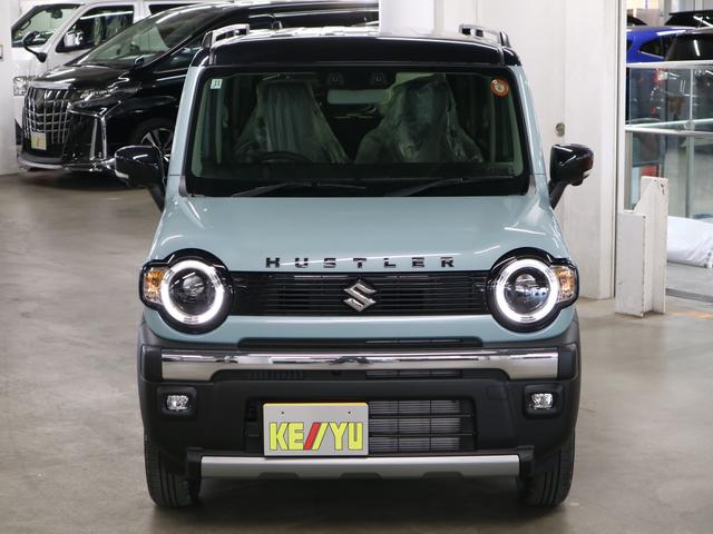 ハスラー タフワイルドターボ　届け出済み未使用車　全方位モニター付メーカー９インチナビ　シートヒーター　デュアルカメラブレーキサポート　追従クルコン　パーキングセンサー　ＢＴオーディオ　フルセグＴＶ　ＵＳＢ　パドルシフト　ルーフレール　ＬＥＤライト（6枚目）