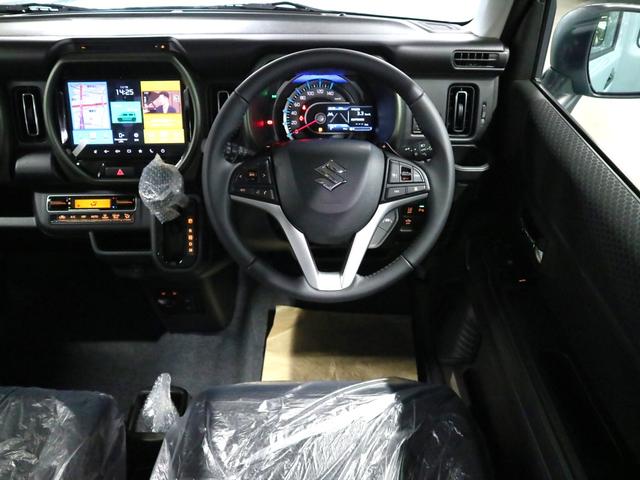 ハスラー タフワイルドターボ　届け出済み未使用車　全方位モニター付メーカー９インチナビ　シートヒーター　デュアルカメラブレーキサポート　追従クルコン　パーキングセンサー　ＢＴオーディオ　フルセグＴＶ　ＵＳＢ　パドルシフト　ルーフレール　ＬＥＤライト（11枚目）