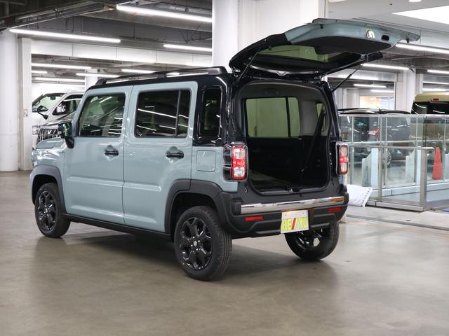 ハスラー タフワイルドターボ　届け出済み未使用車　全方位モニター付メーカー９インチナビ　シートヒーター　デュアルカメラブレーキサポート　追従クルコン　パーキングセンサー　ＢＴオーディオ　フルセグＴＶ　ＵＳＢ　パドルシフト　ルーフレール　ＬＥＤライト（20枚目）