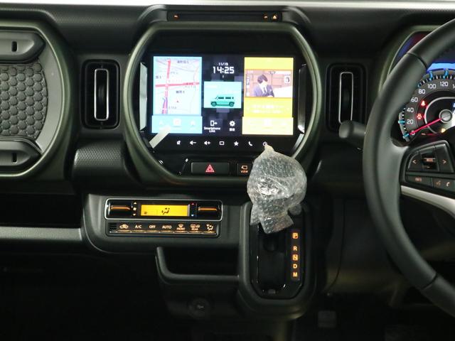 ハスラー タフワイルドターボ　届け出済み未使用車　全方位モニター付メーカー９インチナビ　シートヒーター　デュアルカメラブレーキサポート　追従クルコン　パーキングセンサー　ＢＴオーディオ　フルセグＴＶ　ＵＳＢ　パドルシフト　ルーフレール　ＬＥＤライト（23枚目）