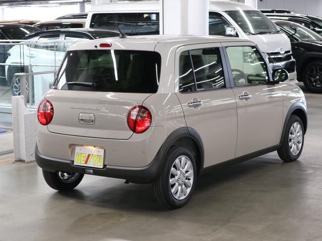 アルトラパン Ｘ　届出済未使用車　全方位モニター用カメラパッケージ　新品ナビ取付　シートヒーター　デュアルカメラブレーキサポート　誤発進抑制　車線逸脱警報　パーキングセンサー　ＢＴオーディオ　フルセグＴＶ　ＵＳＢ　ナノイーＸ　スマートキー　ＬＥＤライト　純正１４ＡＷ（3枚目）