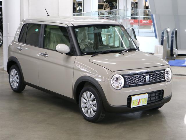 アルトラパン Ｘ　届出済未使用車　全方位モニター用カメラパッケージ　新品ナビ取付　シートヒーター　デュアルカメラブレーキサポート　誤発進抑制　車線逸脱警報　パーキングセンサー　ＢＴオーディオ　フルセグＴＶ　ＵＳＢ　ナノイーＸ　スマートキー　ＬＥＤライト　純正１４ＡＷ（5枚目）